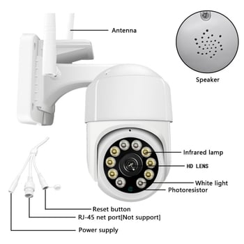 Camhipro kültéri WiFi megfigyelő kamera éjjellátó infravörös, 1080p