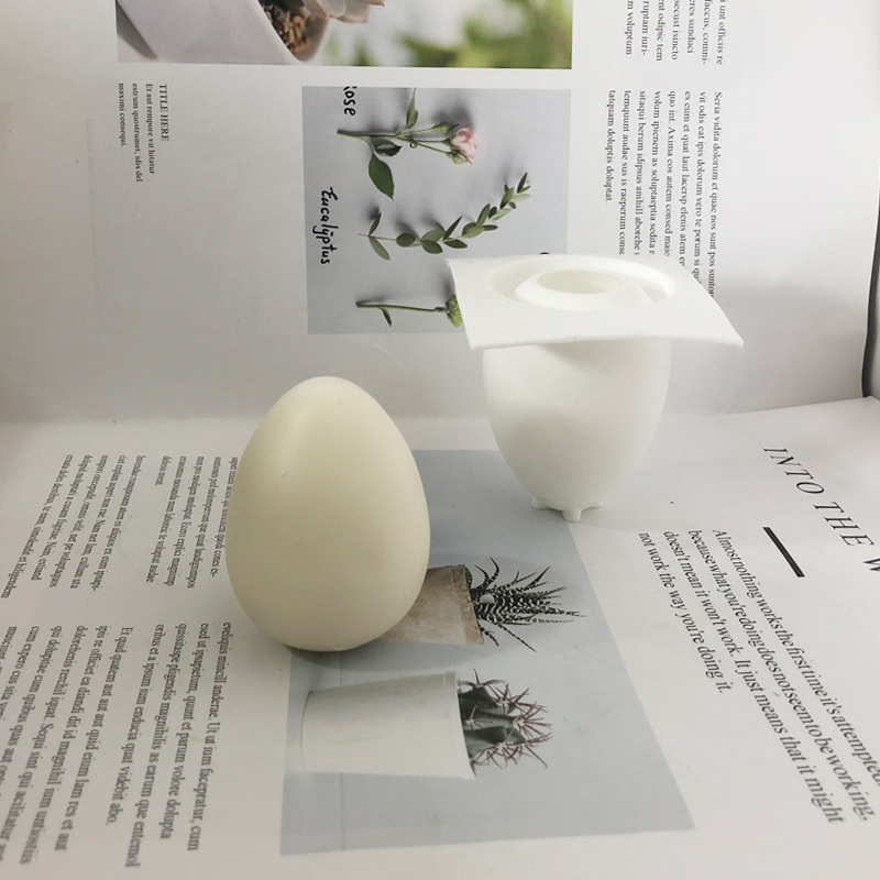Formă de silicon în formă de ou, cu o singură cavitate, pentru prăjituri, coacere și mousse — stil modern minimalist