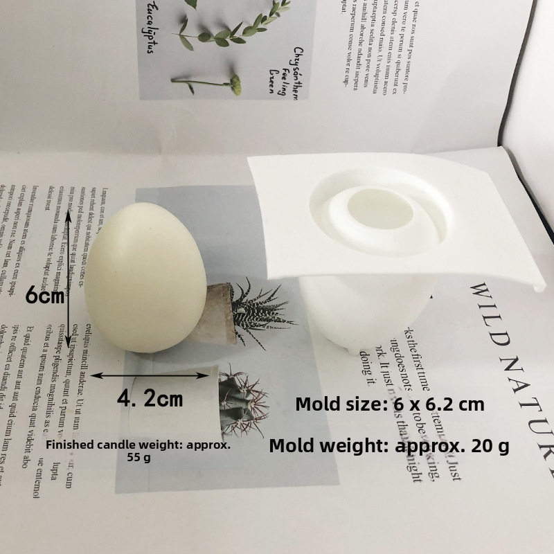 Silikónová forma v tvare vajíčka s jednou dutinou na koláče, pečenie a mousse — moderný minimalistický štýl