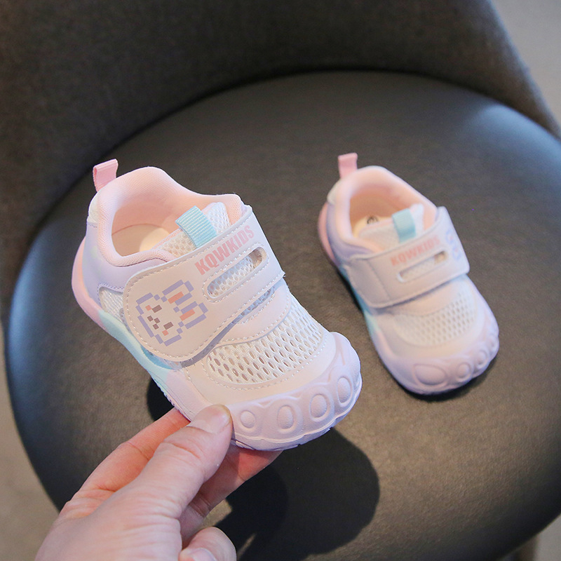 Unisex dječje tenisice 1–3 godine, proljeće-ljeto, korejskog stila, prozračni mrežasti gornji dio, niski profil, Velcro kopčanje, gumeni potplat