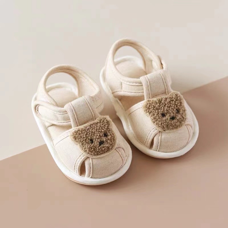 Dječje sandale s mekanom potplatom, ljetne platnene cipele za bebe, s Velcro zatvaračem, protuklizna podloga, 12–36 mjeseci