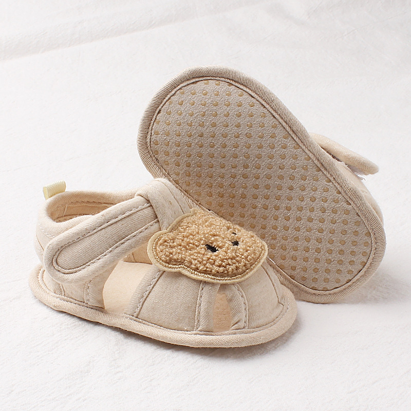 Dječje sandale s mekanom potplatom, ljetne platnene cipele za bebe, s Velcro zatvaračem, protuklizna podloga, 12–36 mjeseci