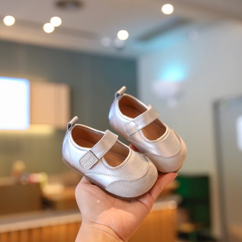 Prozračne dječje cipele za djevojčice, sintetička koža, mekani potplat, zatvaranje na Velcro, niski vrh, stil princeze, 12–36 mjeseci, jesenski stil