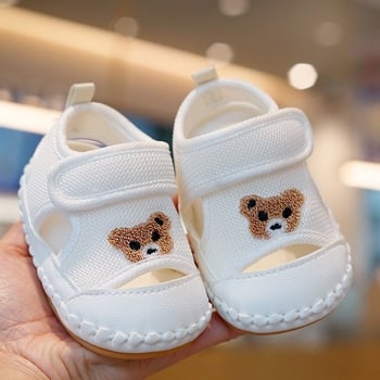Beba cipele s mekim potplatom, unisex, prozračne, karikaturni dizajn, za učenje hodanja, proljeće-ljeto