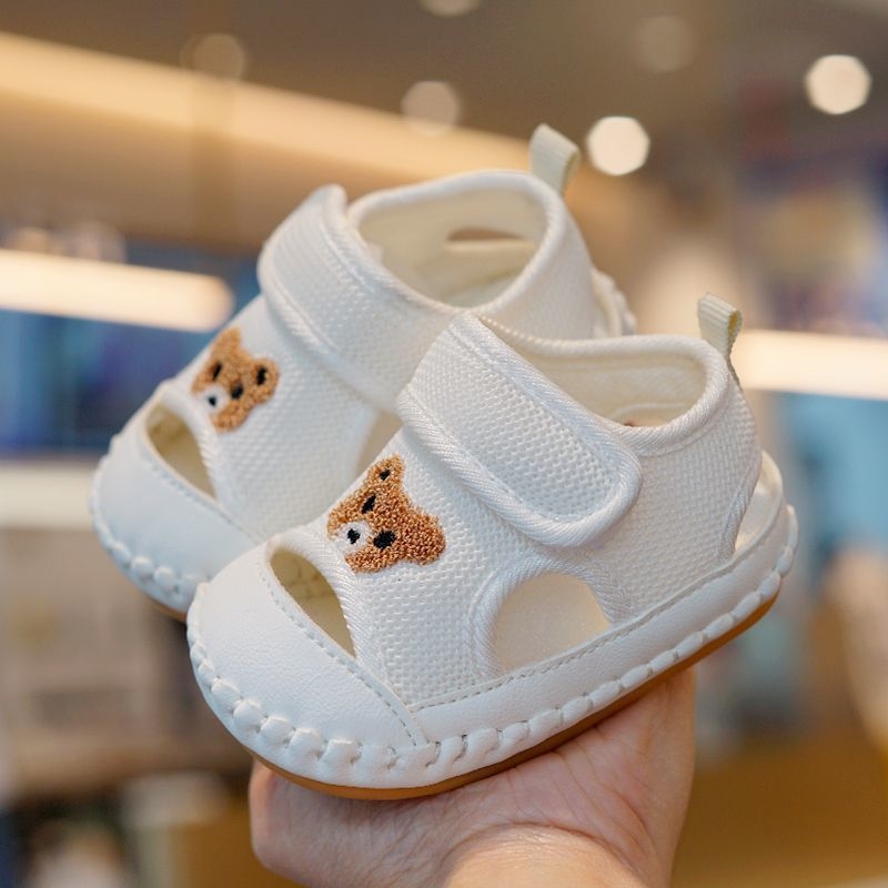 Beba cipele s mekim potplatom, unisex, prozračne, karikaturni dizajn, za učenje hodanja, proljeće-ljeto