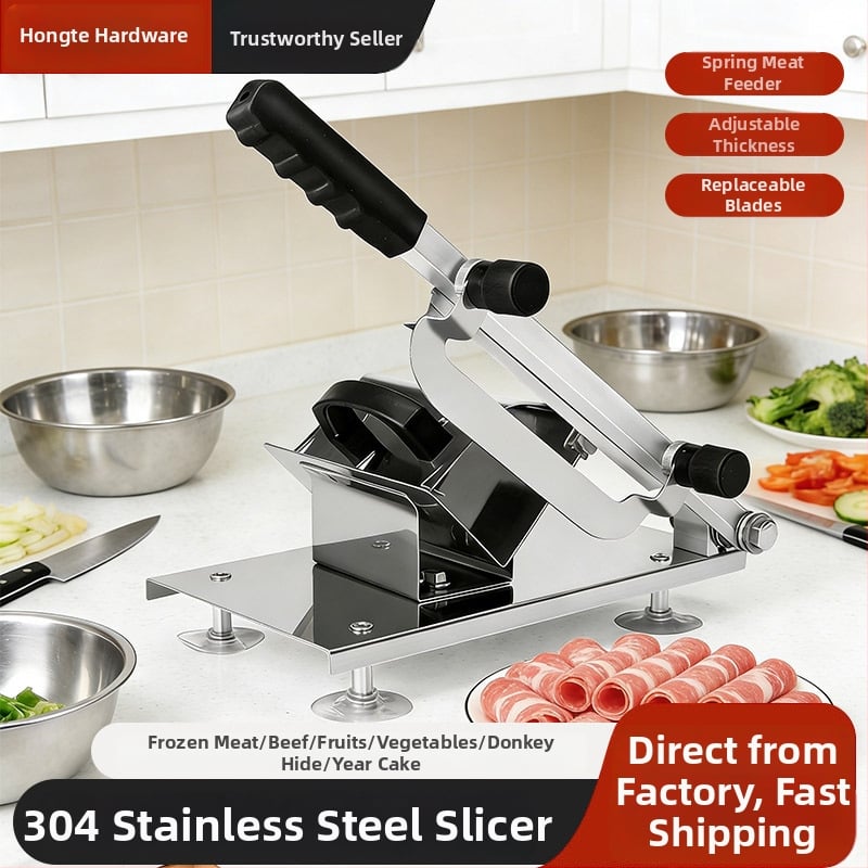 Slicer na baranie rolky z 304 nerezovej ocele, domáci krájač mrazeného mäsa, viacúčelový krájač mäsa