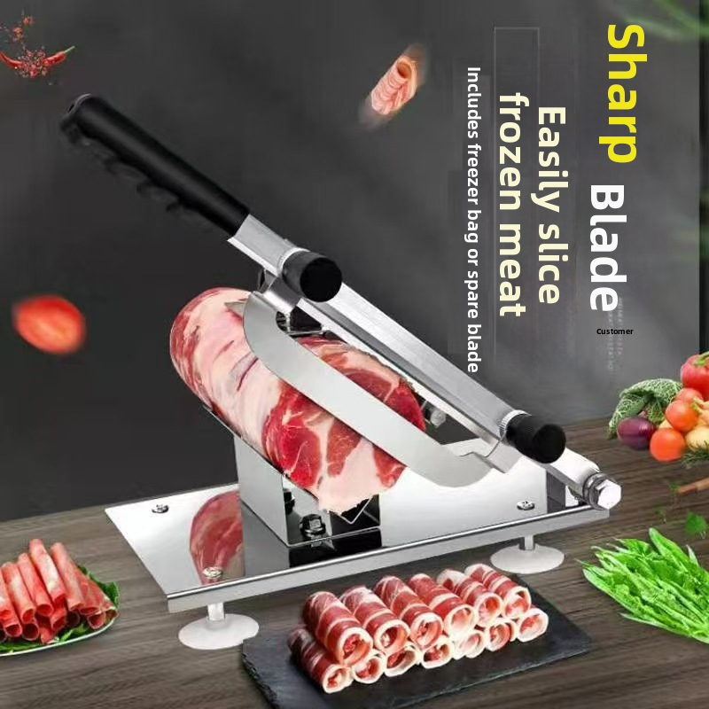 Slicer na baranie rolky z 304 nerezovej ocele, domáci krájač mrazeného mäsa, viacúčelový krájač mäsa
