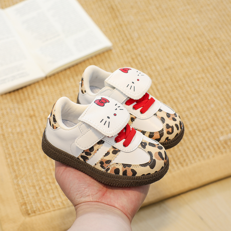 Unisex cipele za bebe i malu djecu sa Velcro zatvaranjem, crtani dizajn, niski profil, sve sezone, od mikrovlaknaste kože