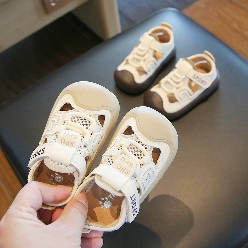 Ljetne sandale s zatvorenim prstom za bebe i malu djecu, mekana potplat, protuklizne, unisex obuća za hodanje