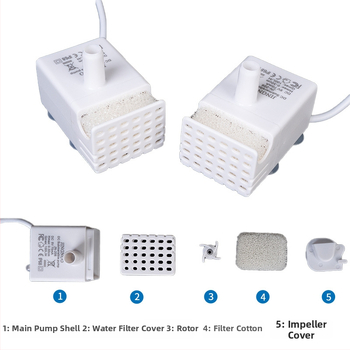 USB αντλία νερού 1W για γάτες, 12V υποβρύχια αντλία νερού για υδροπονία και σιντριβάνι, συμπαγής αντλία διακόσμησης με βράχους