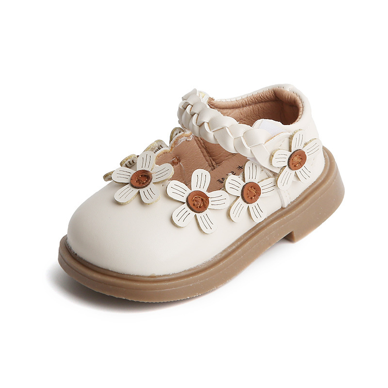 Cipele za prve korake za bebe djevojčice – mekana potplata, cvjetni dezen, princeza stil, PVC materijal