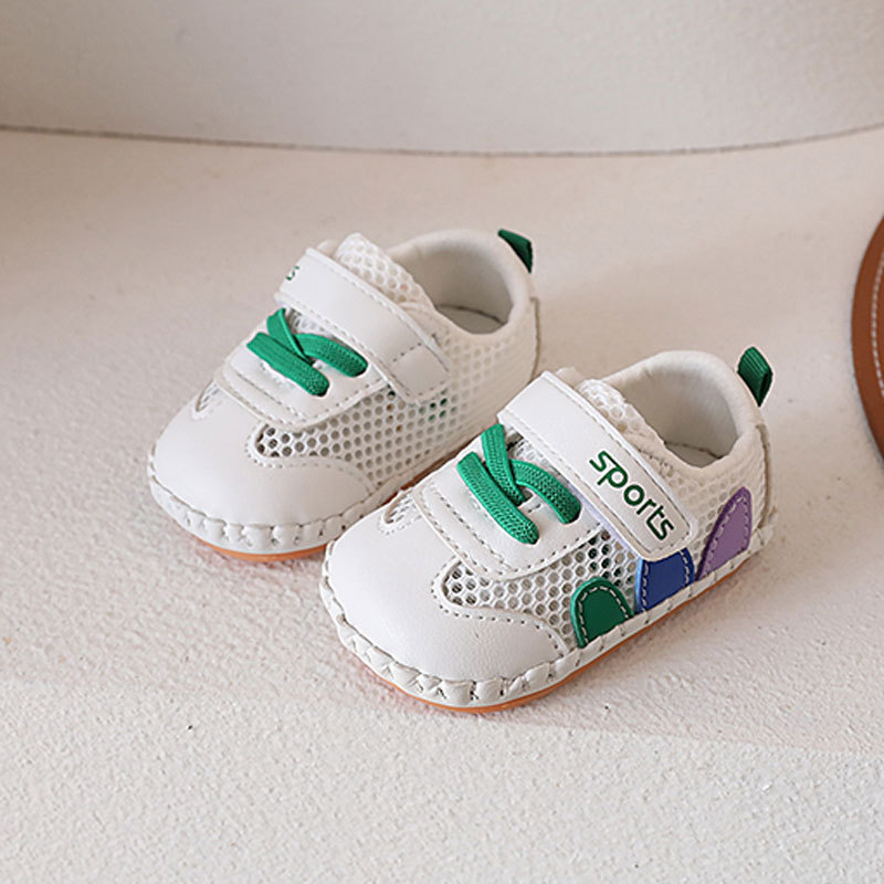 Ljetne cipele za bebe 12–36 mjeseci, unisex, mekana podloga, mrežasti gornji dio, korejski stil, zatvaranje na Velcro