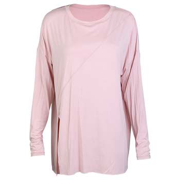 Női Slim-Fit gyorsan száradó jóga felső, hosszú ujjú, lélegző viszkóz (rayon) keverék, 95% viszkóz és 5% spandex