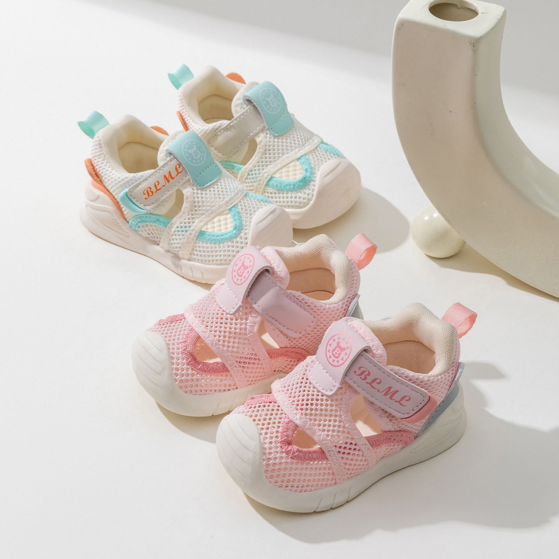 Ljetne sandale za bebe za hodanje s mekom podom, protivklizne, mrežaste gornje