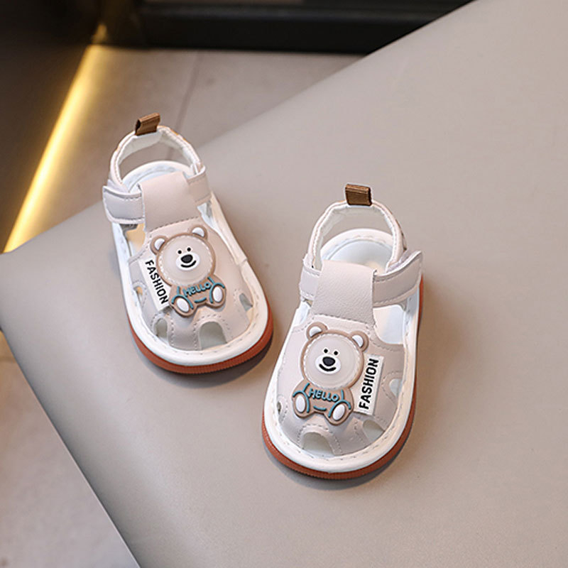 Ljetne unisex dječje cipele za hodanje s mekanom potplatom, Velcro sandale, za uzrast 12–36 mjeseci, crtić dizajn
