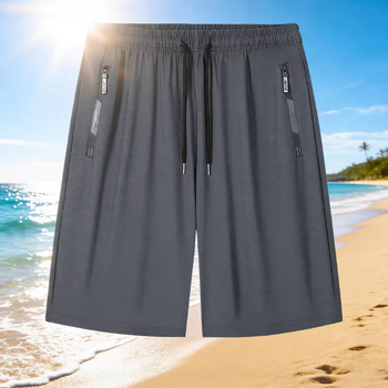 Muške ljetne šorce od ledene svile, brzo se suše, kapri dužine, visoka elastičnost, labav kroj, sportsko-plažni šorce