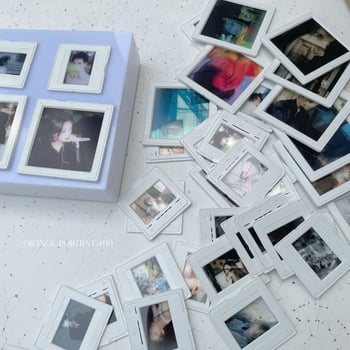 Card creativ din film – pandantiv lucrat manual, cu card Polaroid transparent pentru fanii idolului