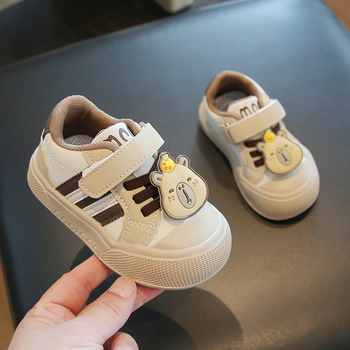 Jesenske kožne cipele s karikaturnim uzorkom za bebe i malu djecu, unisex cipele za hodanje, vodootporne sportske tenisice za 0–3 godine