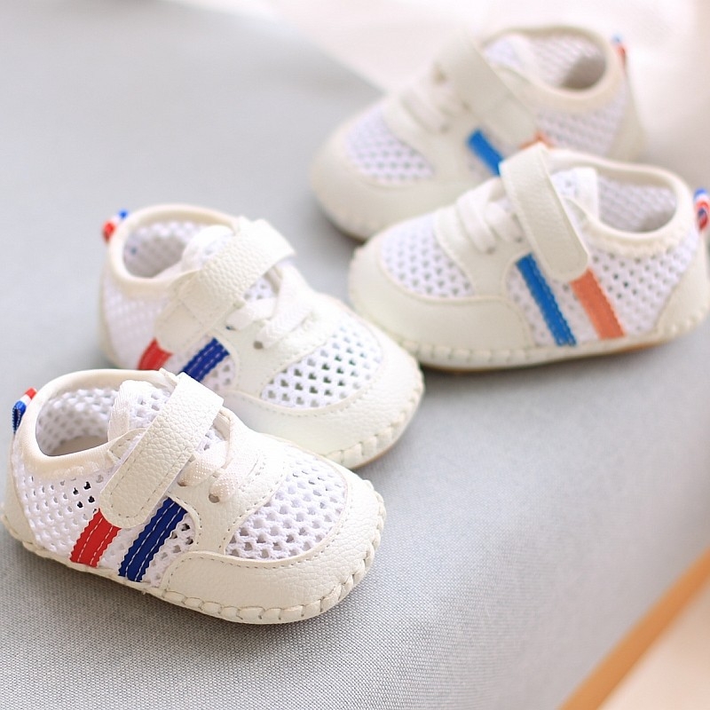 2026 Unisex tenisice za bebe i malu djecu 12–36 mjeseci, mrežasti gornji dio, protuklizna mekana potplat, Velcro kopča, niski kroj