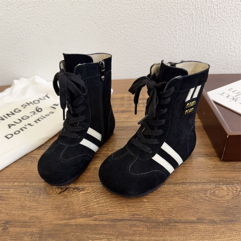 Dječje Martin čizme u korejskom stilu, sportski dizajn, ravna potplata, unisex, britanski stil
