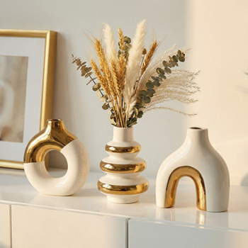 Ornament decorativ din rășină auriu pentru living, stil nordic