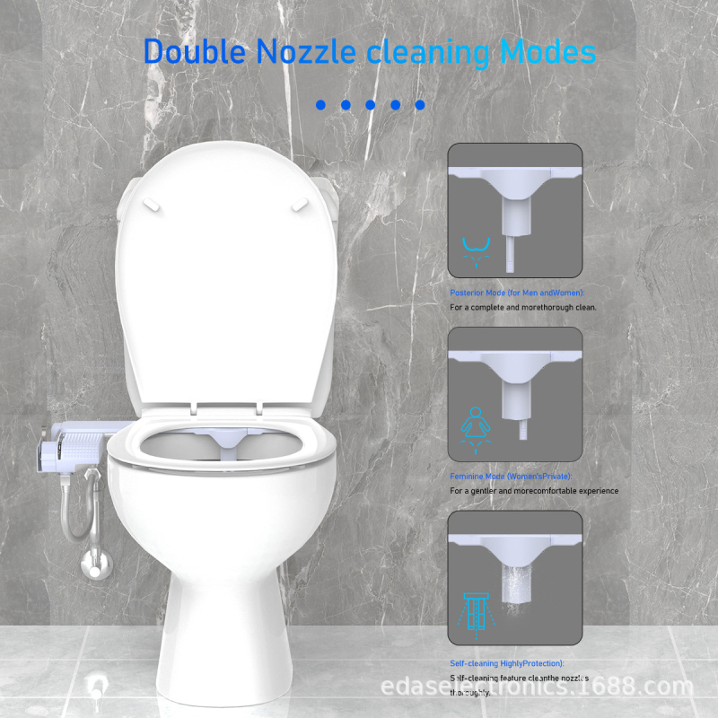 Ne-električni bidet, sklopivi i odvojivi, s dvostrukim mlaznicama za čišćenje