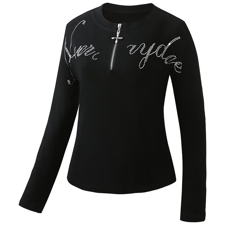 Γυναικείο T-shirt για φθινοπωρινό/χειμερινό 2025, αμερικανικού ρετρό στυλ, κατάλληλο για εσωτερική ή εξωτερική χρήση, για γυμναστική και τετράγωνο χορό, 251118