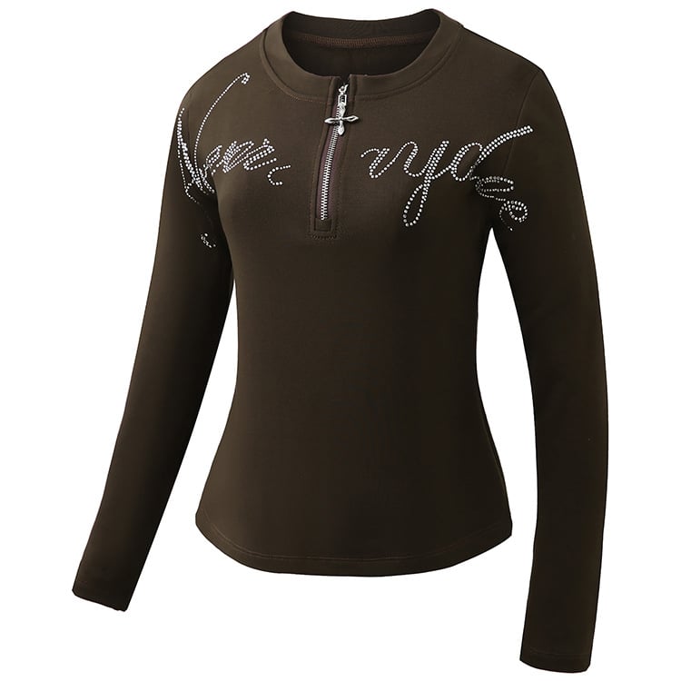 Γυναικείο T-shirt για φθινοπωρινό/χειμερινό 2025, αμερικανικού ρετρό στυλ, κατάλληλο για εσωτερική ή εξωτερική χρήση, για γυμναστική και τετράγωνο χορό, 251118