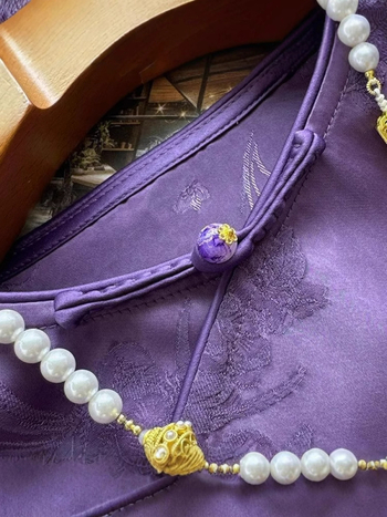 Embrodirana jacquard majica s 3/4 rukavima, moderan kinesko-zapadni stil, proljetna opuštena silueta