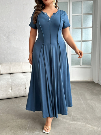 Fustă de birou plus size, în paletă Morandi de culori, potrivită pentru întâlniri și muncă