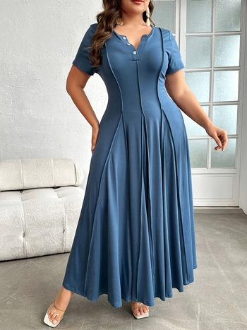 Fustă de birou plus size, în paletă Morandi de culori, potrivită pentru întâlniri și muncă