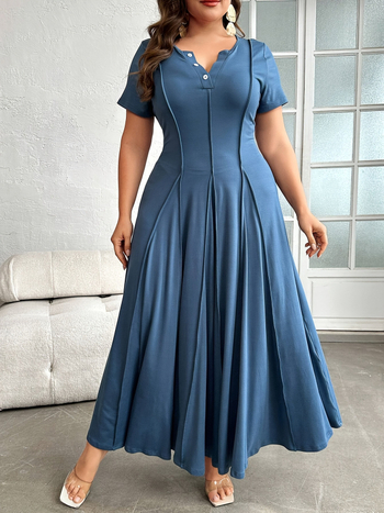 Fustă de birou plus size, în paletă Morandi de culori, potrivită pentru întâlniri și muncă