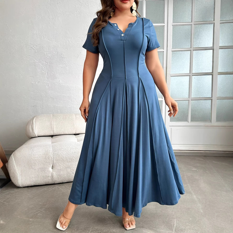 Fustă de birou plus size, în paletă Morandi de culori, potrivită pentru întâlniri și muncă