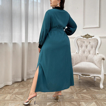 Rochie-cămașă retro, blocuri de culoare, pentru femei, lungime midi până la genunchi, toamna 2025, talie definită, stil elegant matur.