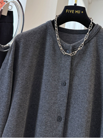 Plus-size 120 kg retro mekani velur kardigan s dugim rukavima, srednje duljine, za žene, korejski stil za svakodnevno slojevito nošenje