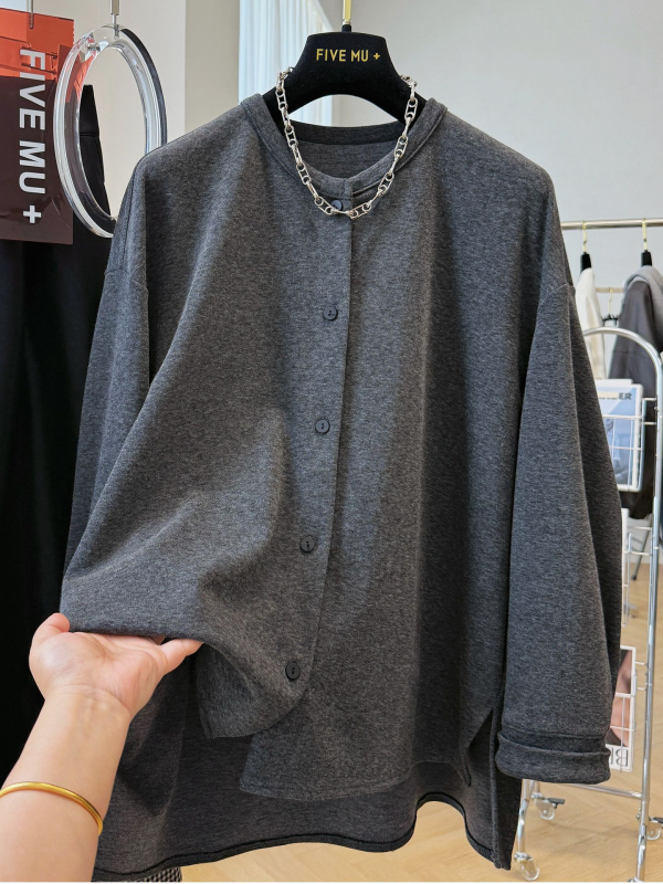 Plus-size 120 kg retro mekani velur kardigan s dugim rukavima, srednje duljine, za žene, korejski stil za svakodnevno slojevito nošenje