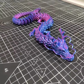 3D ispisani kineski zmaj s artikuliranim zglobovima, pokretni ukrasni model, dvanaest znakova zodijaka, cijeli zmaj, Godina zmaja
