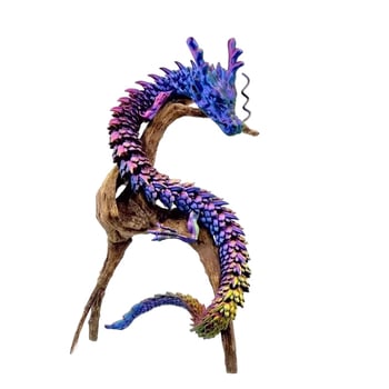 3D ispisani kineski zmaj s artikuliranim zglobovima, pokretni ukrasni model, dvanaest znakova zodijaka, cijeli zmaj, Godina zmaja