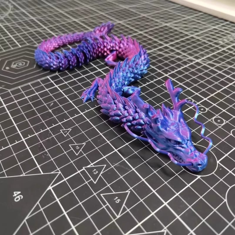 3D ispisani kineski zmaj s artikuliranim zglobovima, pokretni ukrasni model, dvanaest znakova zodijaka, cijeli zmaj, Godina zmaja