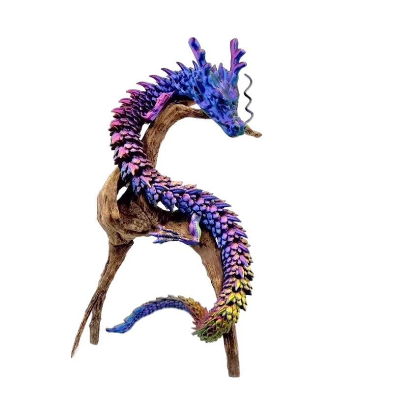 3D ispisani kineski zmaj s artikuliranim zglobovima, pokretni ukrasni model, dvanaest znakova zodijaka, cijeli zmaj, Godina zmaja