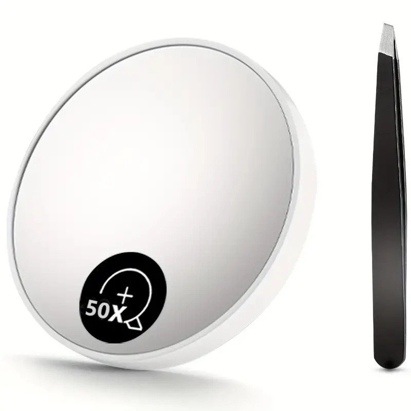 Prijenosno kružno ogledalo s usisnom čašicom, držano povećalo ogledalo za šminku, kompaktni HD pomoćnik ljepoti