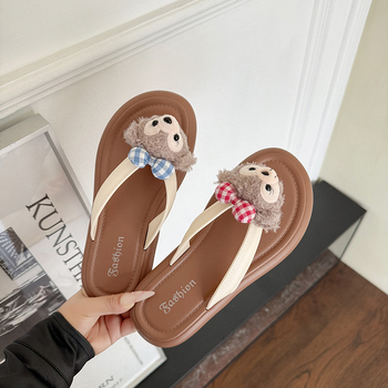 Dámszép mesés mintás strandpapucs vastag talppal, csúszásmentes, tavasz–nyár