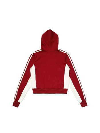 Američka retro hoodica jakna s perlama i kontrastnim bojama, za žene, 2025 sportski stil