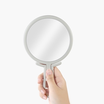 Oglindă de machiaj 3D, pliabilă, cu mâner de birou, poate fi agățată, portabilă și ușor de depozitat, circulară, potrivită pentru studenți și pentru ambele sexe