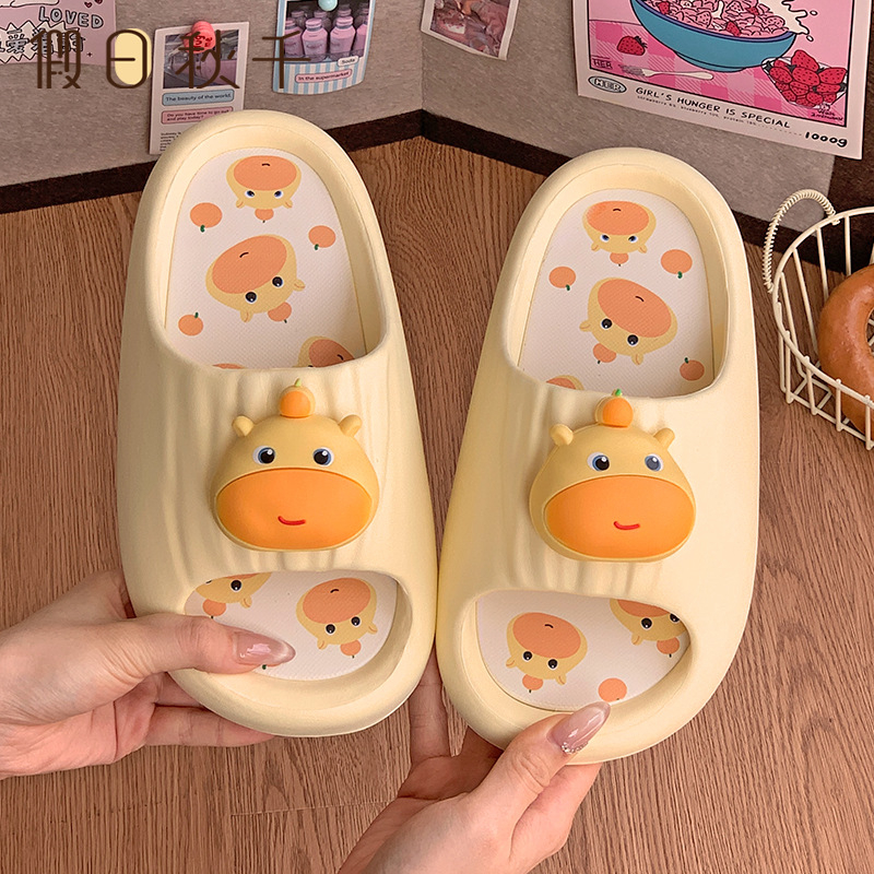 Capybara Lulu дамски пантофи с една презрамка – лято, лека подметка, противохлъзгащи, за вътрешно ползване