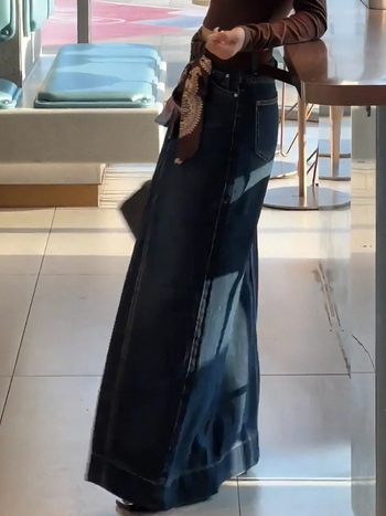 Proljeće 2026: vitka retro A-linijska denim suknja, svestrana, žena, inspirirana korejskim stilom