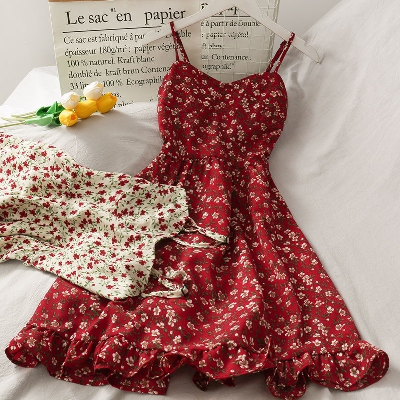Plus-size retro cvjetna haljina na ramena za plažu, maxi duljina, volani uz rub i visok pas za vitkiju siluetu
