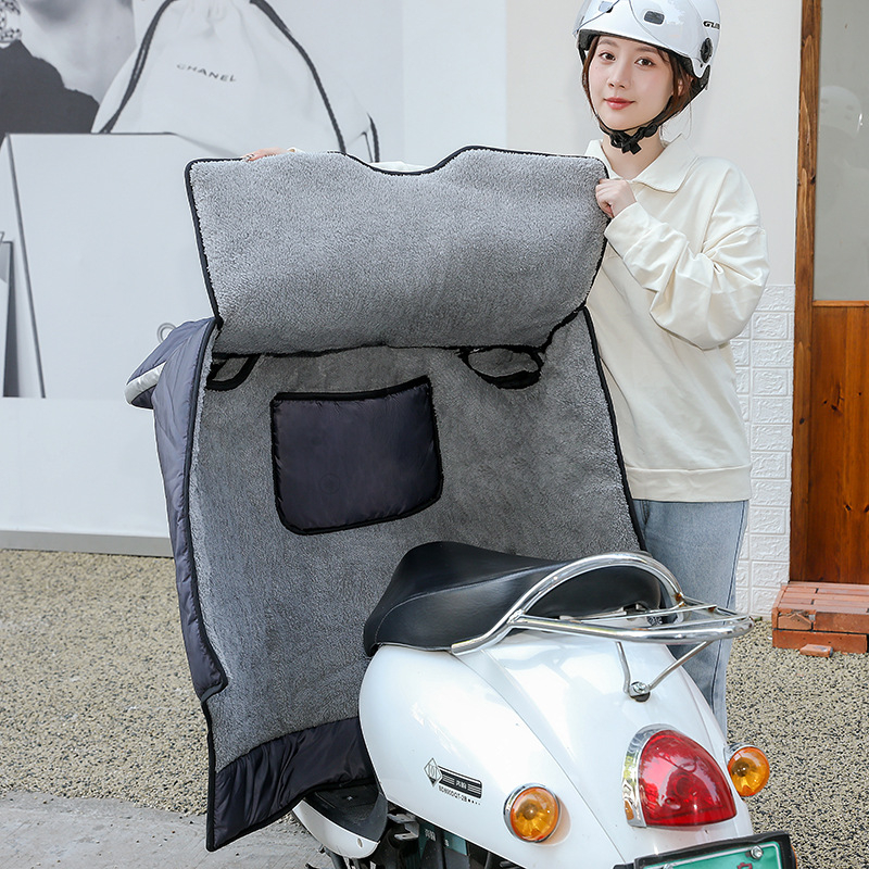 Téli szélvédő takaró elektromos motorkerékpár és tricikli számára, megnagyobbított oldalsó szárnyakkal, háromrétegű, vízálló