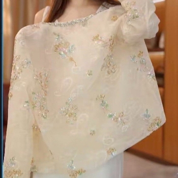 Proljetno 2026 kineski stil jacquard kaput i top za zrelu ženu