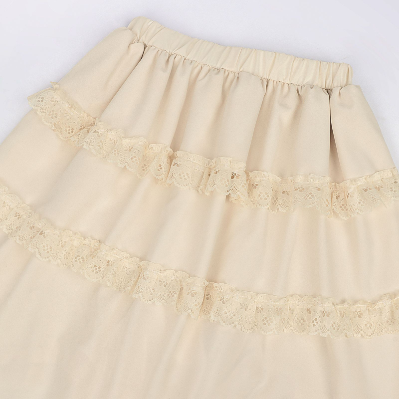 Renesansno inspirirana retro kratka suknja s čipkastim rubom i neravnom krojem, srednjovjekovni vintage scenski kostim za cosplay